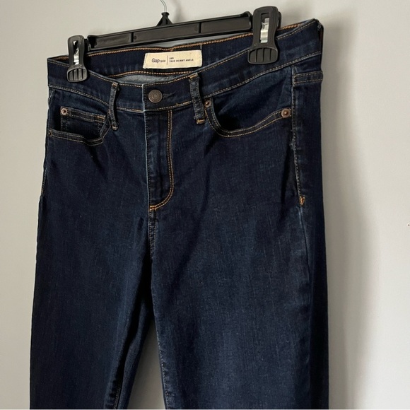 GAP 1969 Authentic True Skinny Ankle Dark Rinse Denim Jeans Size 28R - Picture 5 of 15